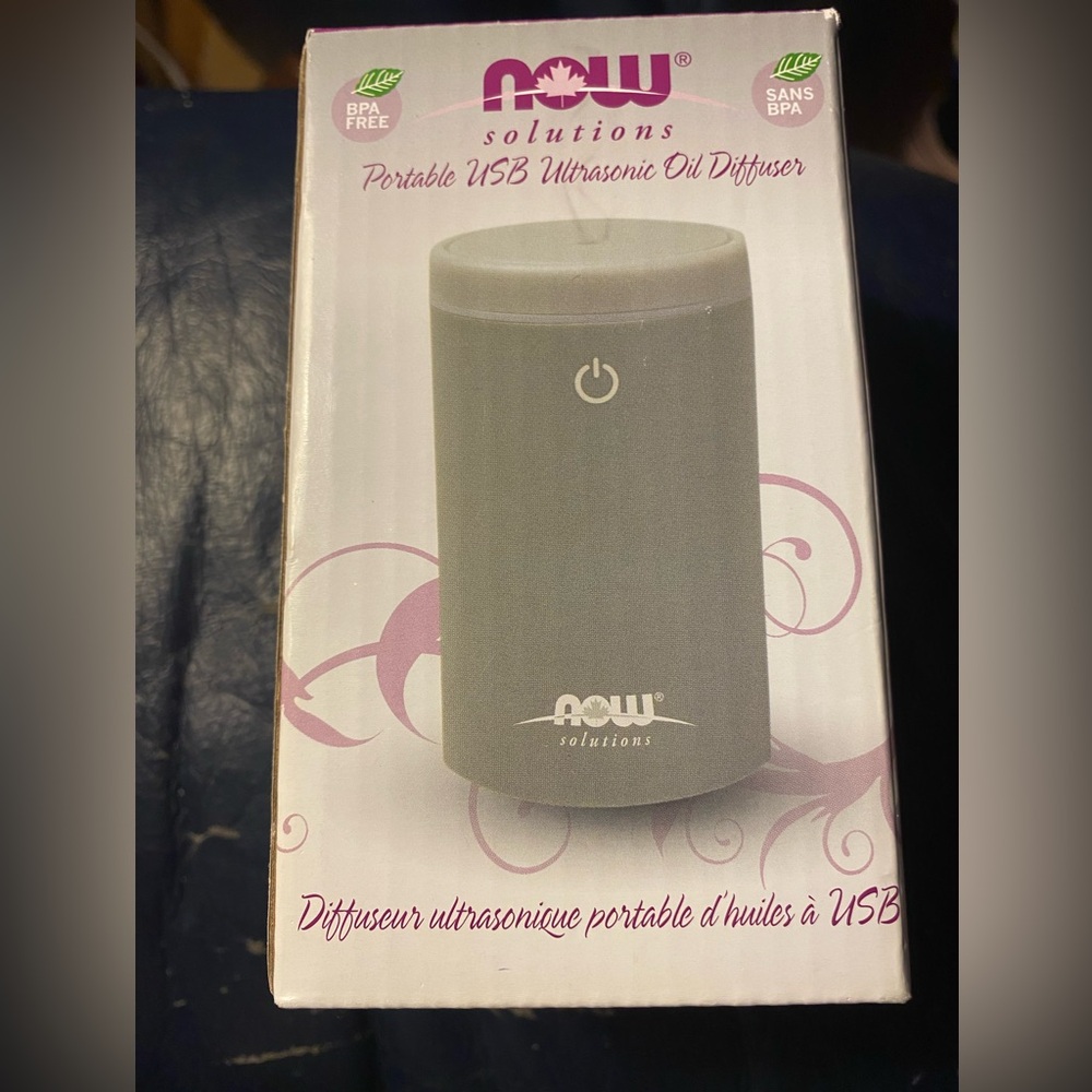 NOW Solutions USB Ultrasonic Oil Diffuser with 3 pack essential oils